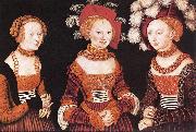 CRANACH, Lucas the Elder Saxon Princesses Sibylla, Emilia and Sidonia dfg china oil painting reproduction